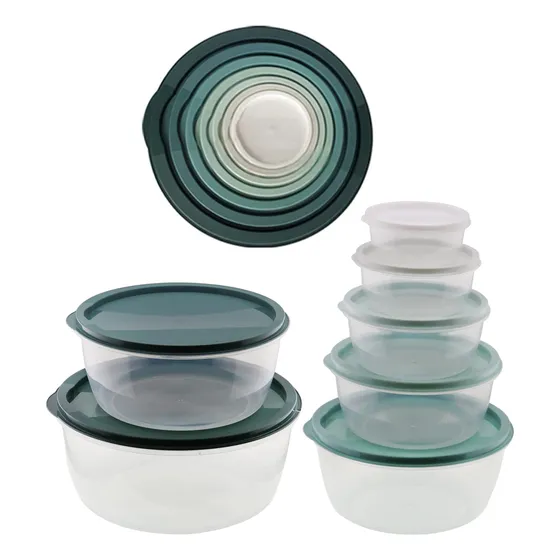 Cuenco Plastico Para Mezclar Tapa Clasico Servir Verde