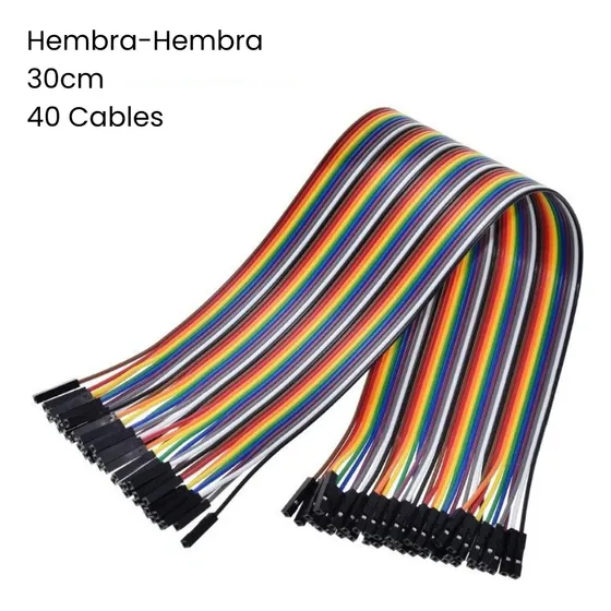 Cable Dupont Hembra-hembra 40 Cables 30cm Protoboard Arduino