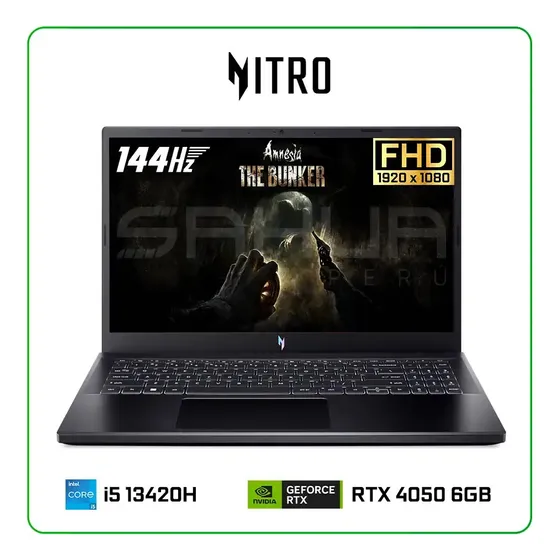 Laptop Gamer Acer Nitro 15.6  I5 13420h Rtx4050 6gb 16/512gb