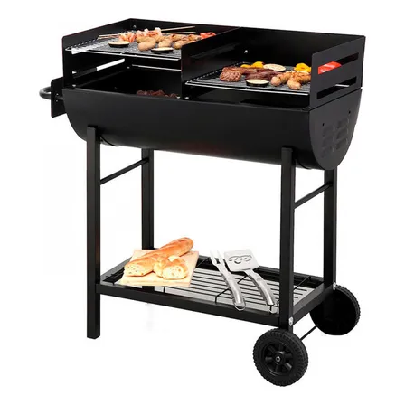 Parrilla De Asado Con Ruedas 94.5x40x92cm Bighouse