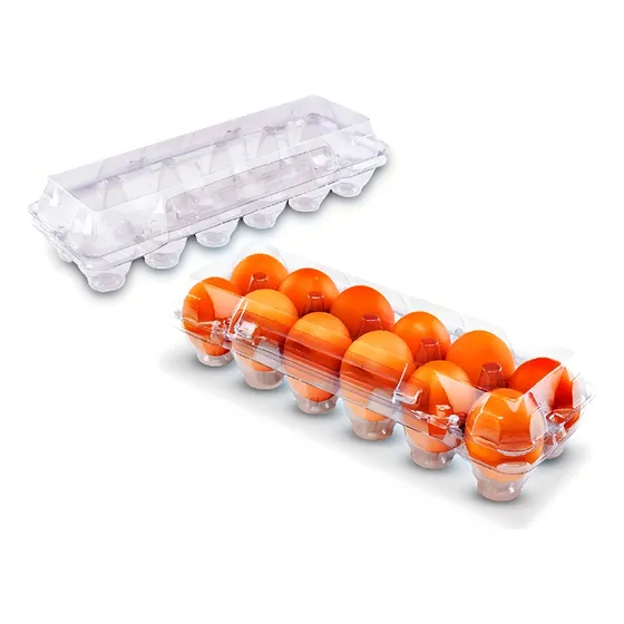 Embalagem Para 12 Ovos De Galinha Kit 50 Unidades Cor Transparente