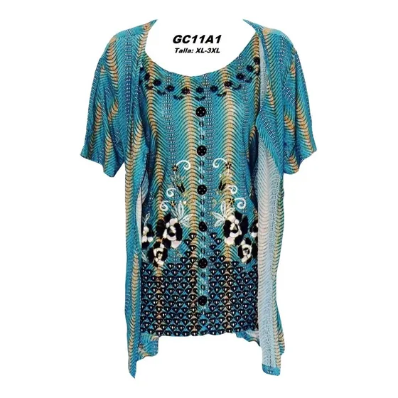 Blusas Plus Talla Grandes Blusones Camisas Stretch Moda Pña