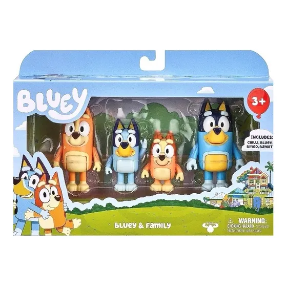 Bluey & Family 4 Figuras Bluey Bingo Chile Y Bandit