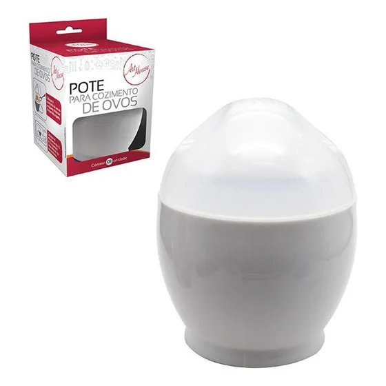 Kit 2 Forma Cozinhar Ovos Microondas Pote Recipiente Omelete