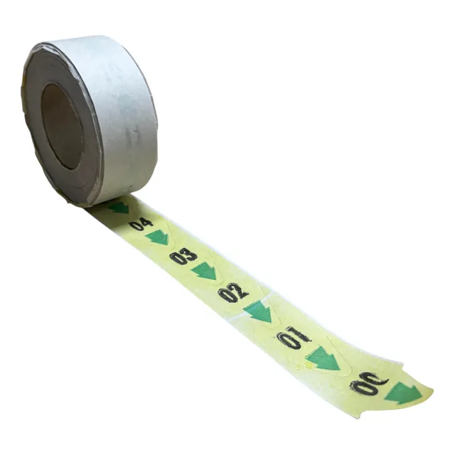 25 Rollos Números Turno X 2000