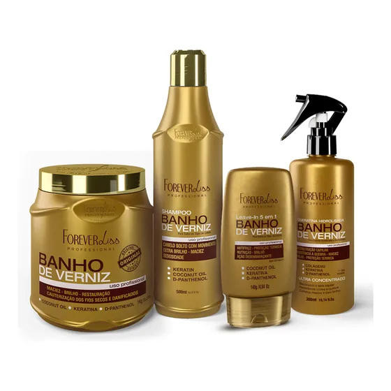 Kit Explosão De Brilho E Hidratação Banho De Verniz Forever