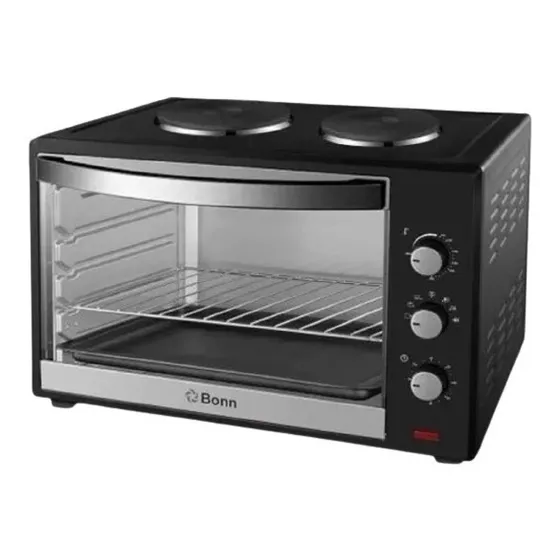 Horno Eléctrico Bonn 35 Litros B-42ce 2 Anafes 1600w Timer Color Negro