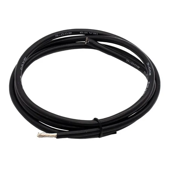 1 Metro De Cable De Silicona Calibre 12 Awg Flexible Negro
