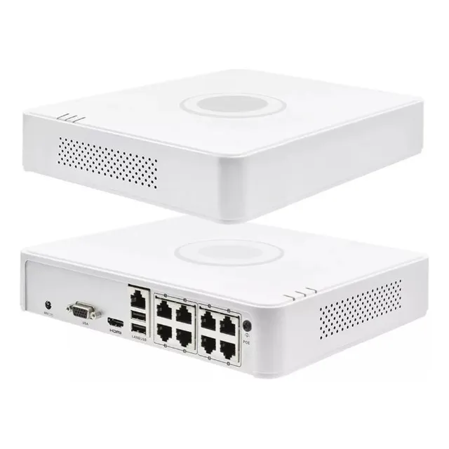 Nvr Hikvision Ds-7108ni-q1/8p 8ch Hd Poe, Hdmi Hasta 4mp 6tb