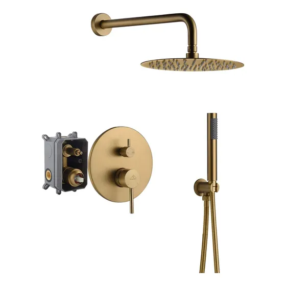 Casainc Valvula Ducha Kit Moldura 10  Redondo 2 Funcion Mano