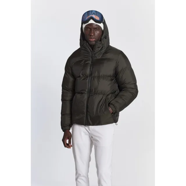 Campera Inflada Importada De Hombre Abrigada Con Capucha