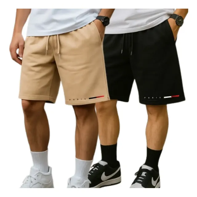Kit 2 Bermuda Masculina Moletom Moletinho Treino Academia