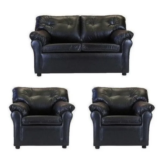 Living América 211 Cuero Sintético Negro / Muebles América