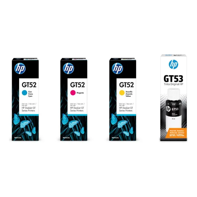 Combo De Cartuchos Hp Gt52 Y Hp Gt53 De Tinta Negro + Color