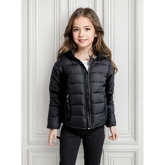 Jaqueta Puffer Infantil Bebê Menina Peluciada Tamanho 1 A 3