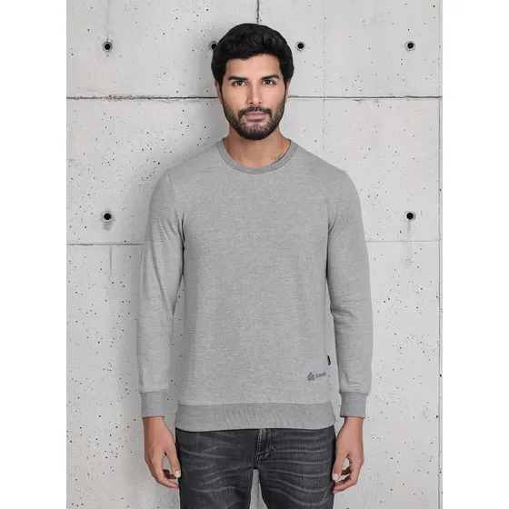 Polera Casual Hombre Stealth Cuello Redondo Melange
