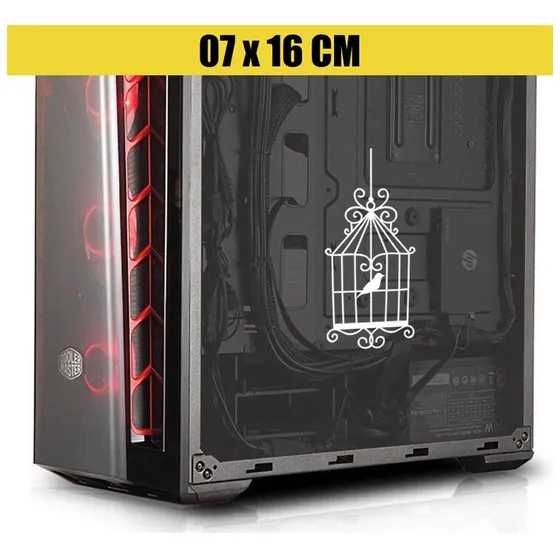 Kit Adesivo Skin Gabiente Pc - Gaiola Antiga