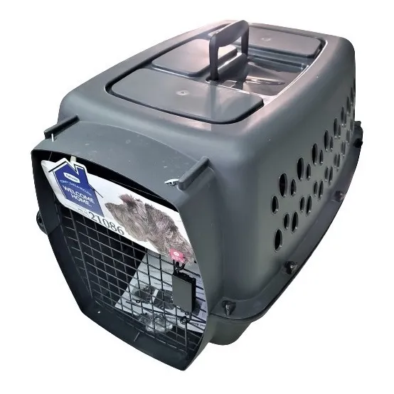 Kennel Petmate Pet Porter Gris Negro  67x47x42 Cms 11 Kilos