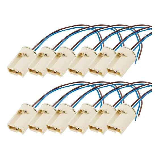 Kit 12 Soquete G9 Para Lampada Halopim Com Base Metalica