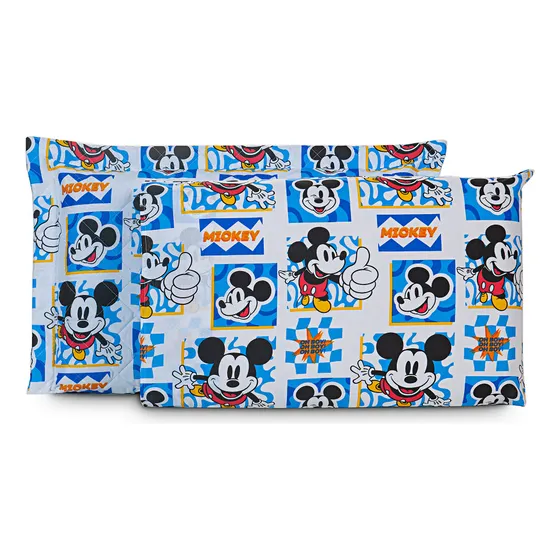 Jogo De Cama Cama 04 Peças Disney 100% Algodão Macio Lilo Cor Mickey Perspective Desenho Do Tecido Lisa