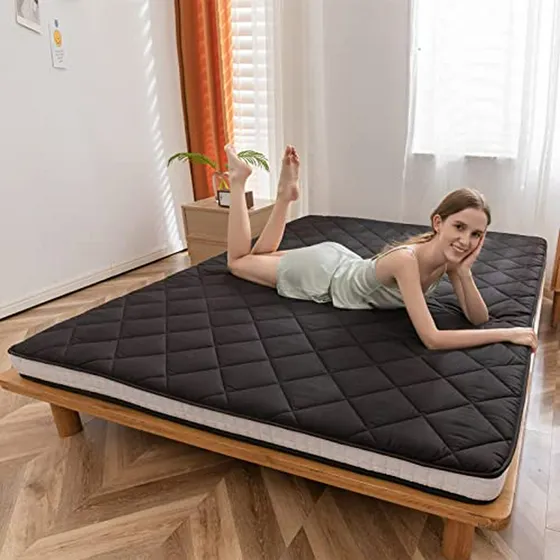 Colchón Futón Japonés Queen Size Plegable, Patrón Diamante, 