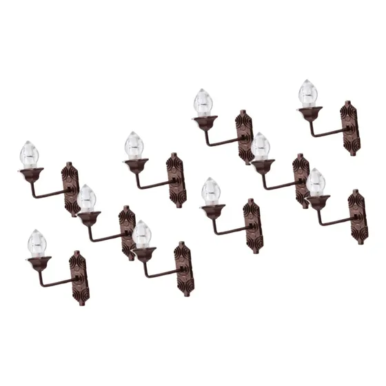 10 Pieza Lampara Pared Casa Muñeca Mini Luminosa Luz Calle