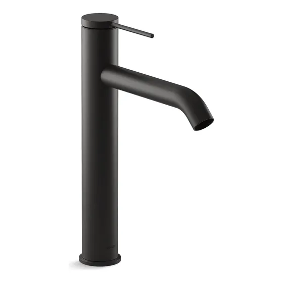 Alto Para Lavabo Baño Una Sola Manija Color Negro Mate