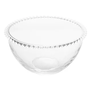 Saladeira Wolff Pearl De Cristal Incolor 21cm X 12cm Saladeira Wolff Pearl De Cristal Incolor 21cm X 12cm