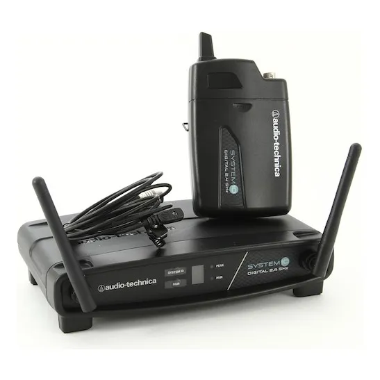 Sistema Inal. Digital De Solapa Audio Technica Mod. Atw-110 Color Negro