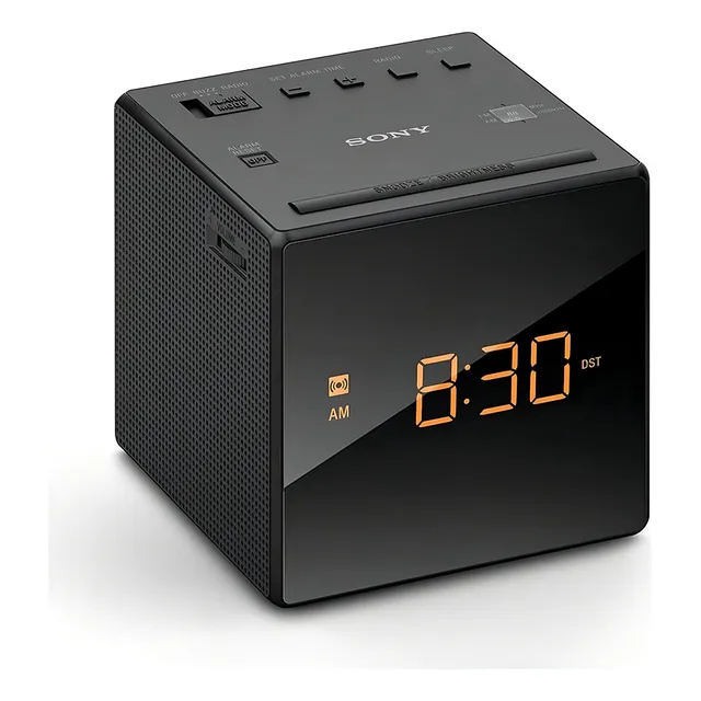 Radio Reloj Despertador Sony Con 5 Funciones Avanzadas Color Negro