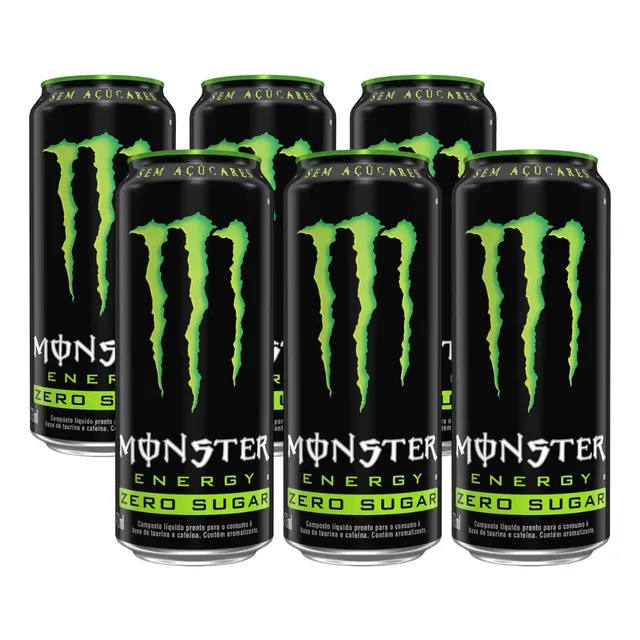 Pack C/6un Energético Monster Energy Zero Açúcar 473ml