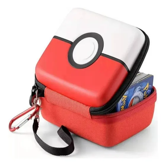 2 Porta Cartas Pokémon Com Avaria Case Box Card Estojo