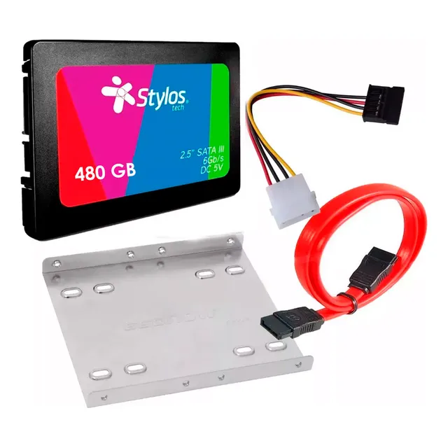Ssd Unidad 480 Gb 2.5  Adata + Base Soporte + Cables Sata