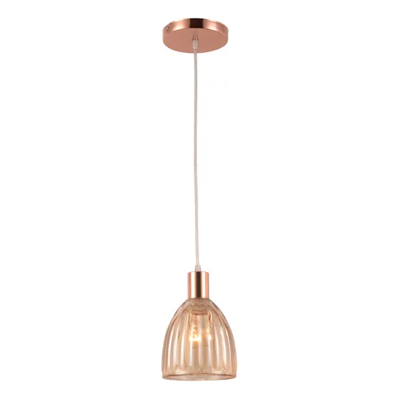 Lustre/pendente Em Vidro Mooca Cobre/rose Gold - Startec