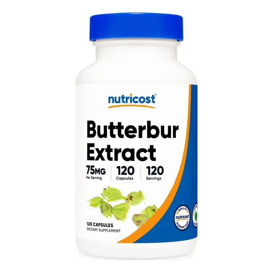 Suplemento Nutricost Extracto De Petasita 75 Mg 120 Cápsulas