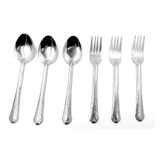 Pack 50 Cuchara Sopera Y 50 Tenedor Acero Inoxidable Corazon