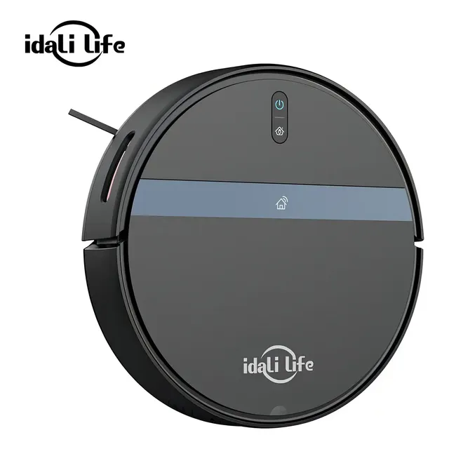 Robô Aspirador Idali Life Df-ilro066 Preto Com Aplicativo E Sensor Antiquedas 127/220v