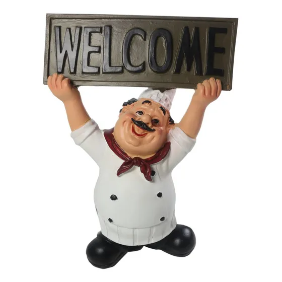 Kiaotime 15016c Italiano Chef Figurines Decoracion De Cocina