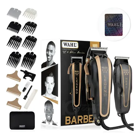 Máquina Wahl Barber Combo 5 Star Con Holograma, Para Barbería Y Estética Negro