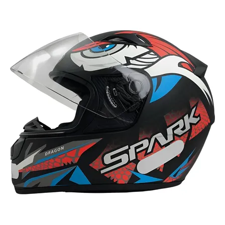 Capacete Ebf New Spark Dragon Flash Adulto Integral Dragon Vermelho 58