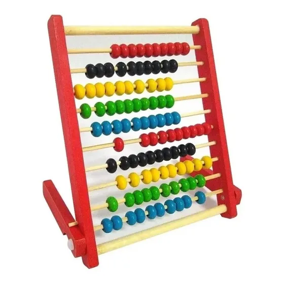 Abaco Didáctico Para Aprender Niños En Madera 17x26 Cm