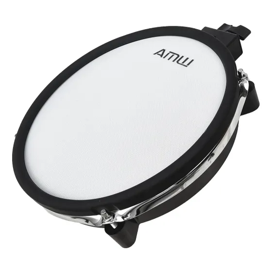 Pad Amw Bateria Eletrônica 10'' Mesh Dual Zone Centro E Aro