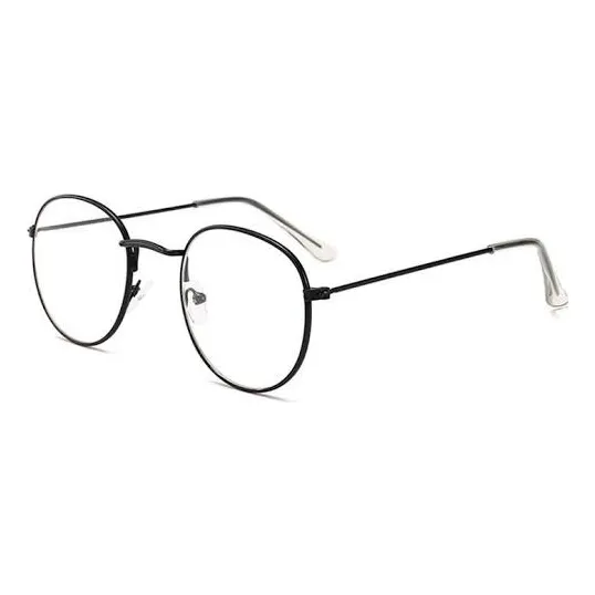 Lentes Metal Round Retro Computadora Gamer Blue Filtro