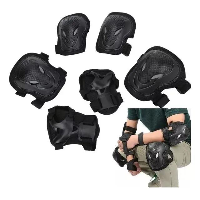 Set De Protección Adulto Kit Codera Rodillera Muñequera