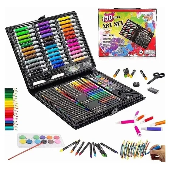 Estuche Set De Arte 150 Pzas Para Niños Pintar Oferta