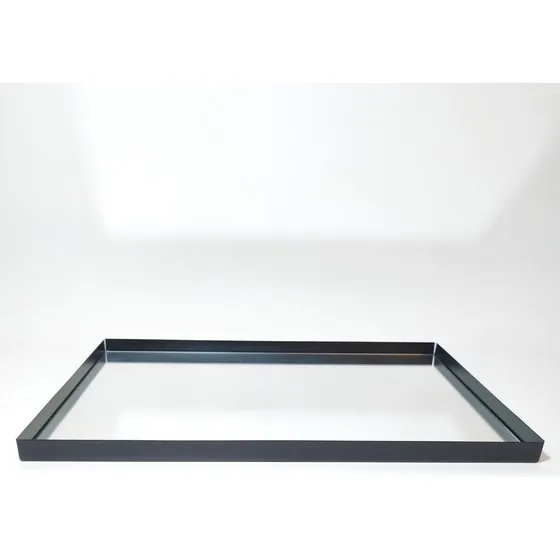 Bandeja Espelhada Decorativa Preta Bar Café 45 X 30 Grande Cor Preto