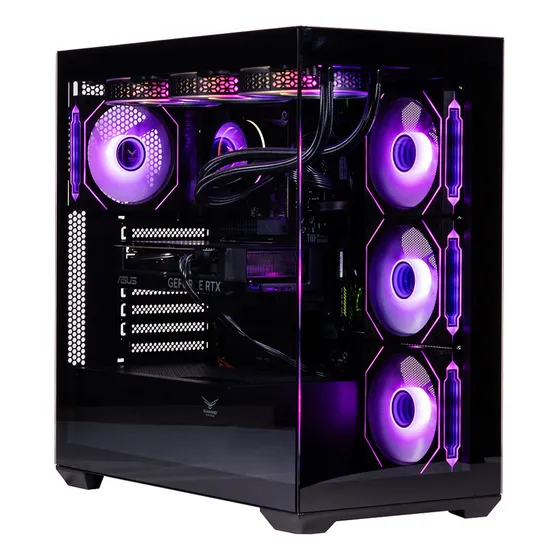 Gabinete Naceb Na-0637n, Midi-tower 4 Ventiladores Negro