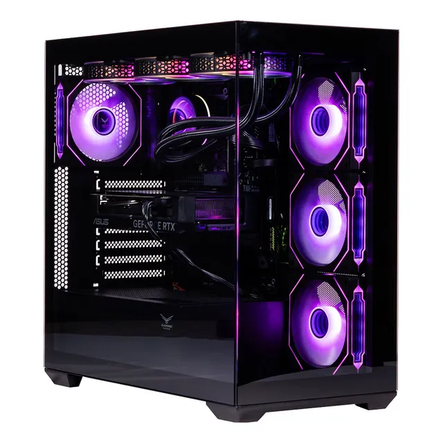 Gabinete Naceb Na-0637n, Midi-tower 4 Ventiladores Negro