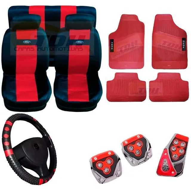 Fiesta Kit Capa De Banco Capa Volante Kit Pedaleira Tapetes