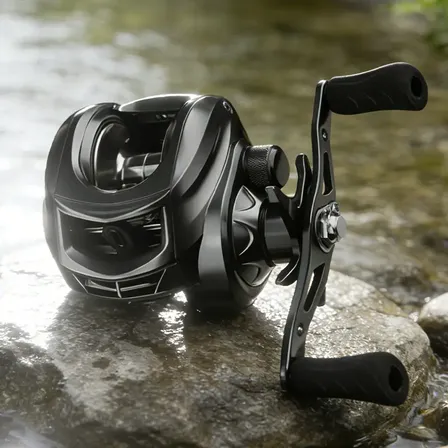 Carretilha De Pesca 7.2:1 Hk 5 Rolamentos 10kg Direito Preto